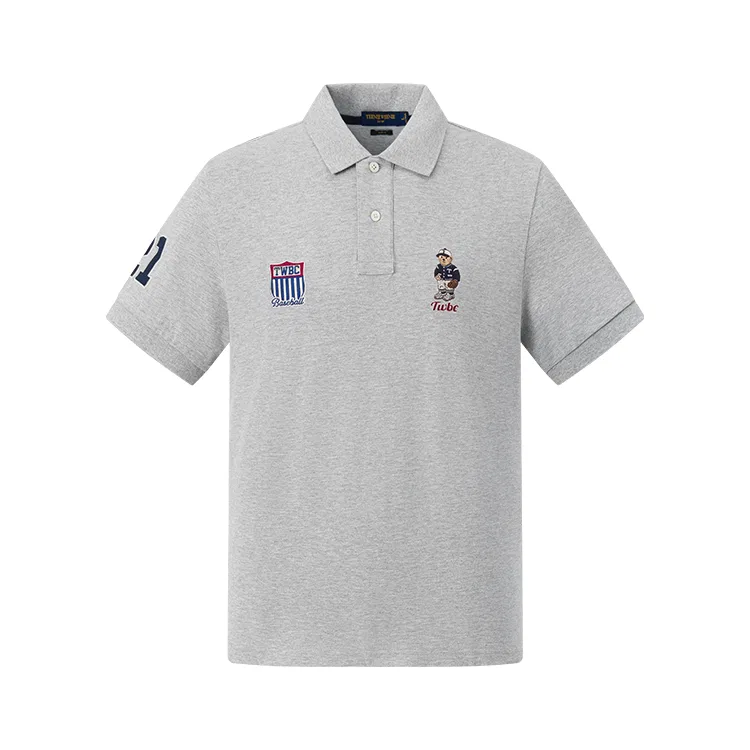 Детское поло с принтом Zero Pressure Collection Teenie Weenie Men, Medium Gray