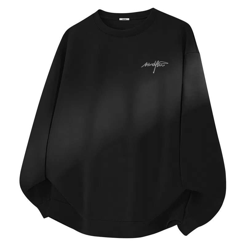 Детский свитшот с круглым вырезом MINISO, Black (Agile Tip Chest Logo)