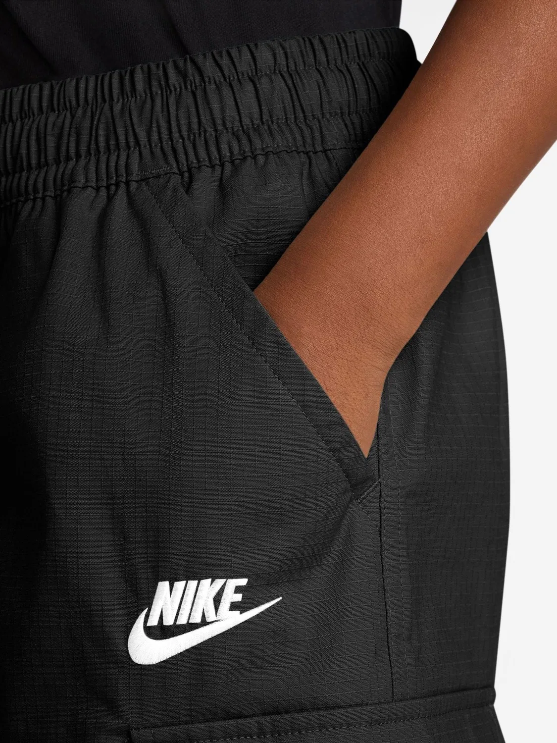 Шорты карго тканые Nike Sportswear Club, Black — фото 4