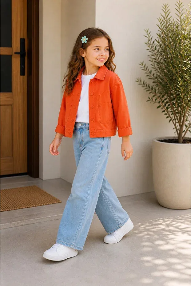 Детская куртка для девочек с длинным рукавом Nk Kids, Orange