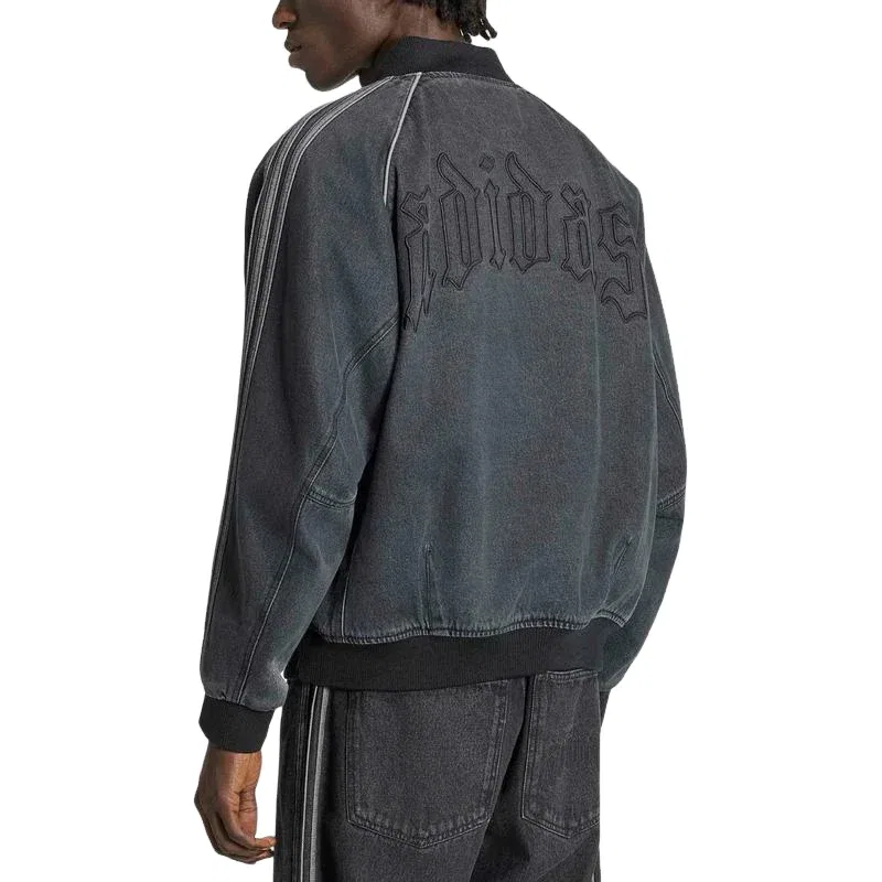 Мужская куртка SST Denim Track Top Asia Sizing 'True Black' adidas, True Black — фото 3