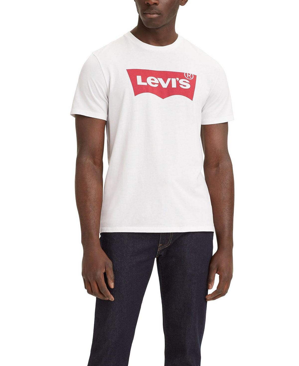 Мужская футболка с коротким рукавом и логотипом batwing Levi's, белый — фото 2