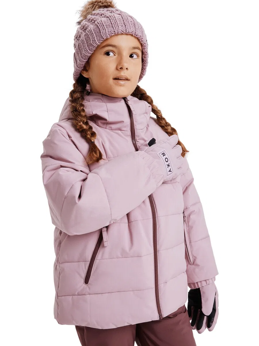 Спортивная куртка ROXY 'Snowyhill Puffy' сиреневого цвета — фото 3