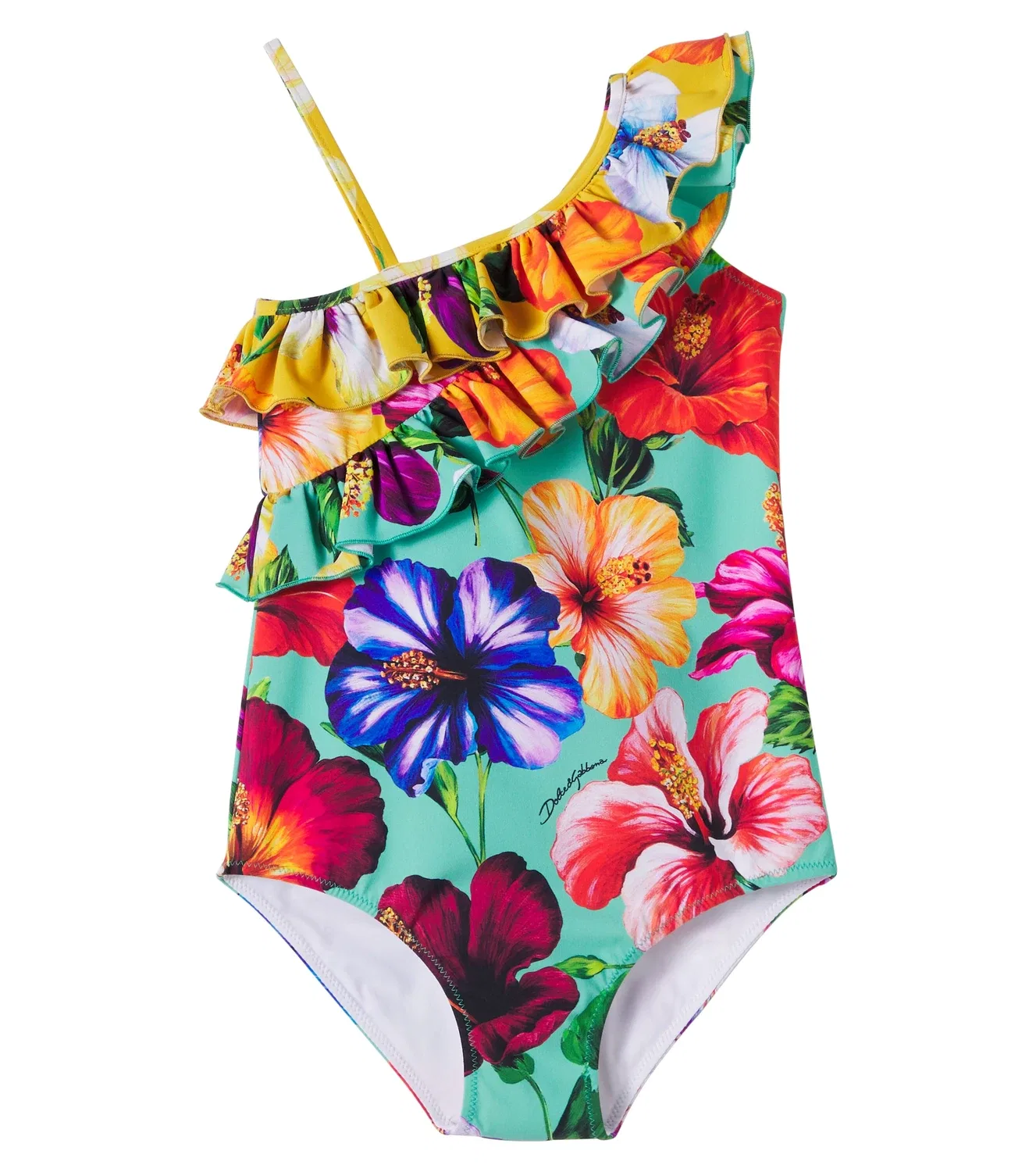 Раздельный купальник с цветочным принтом Dolce&Gabbana Kids, мультиколор