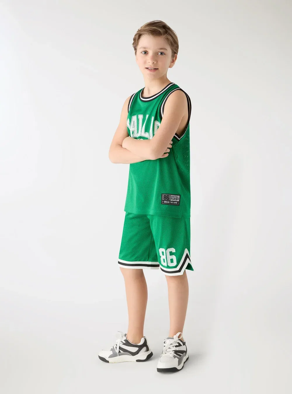 Pantalone Ginnico Corto Stampa - шорты Terranova, Verde Sport