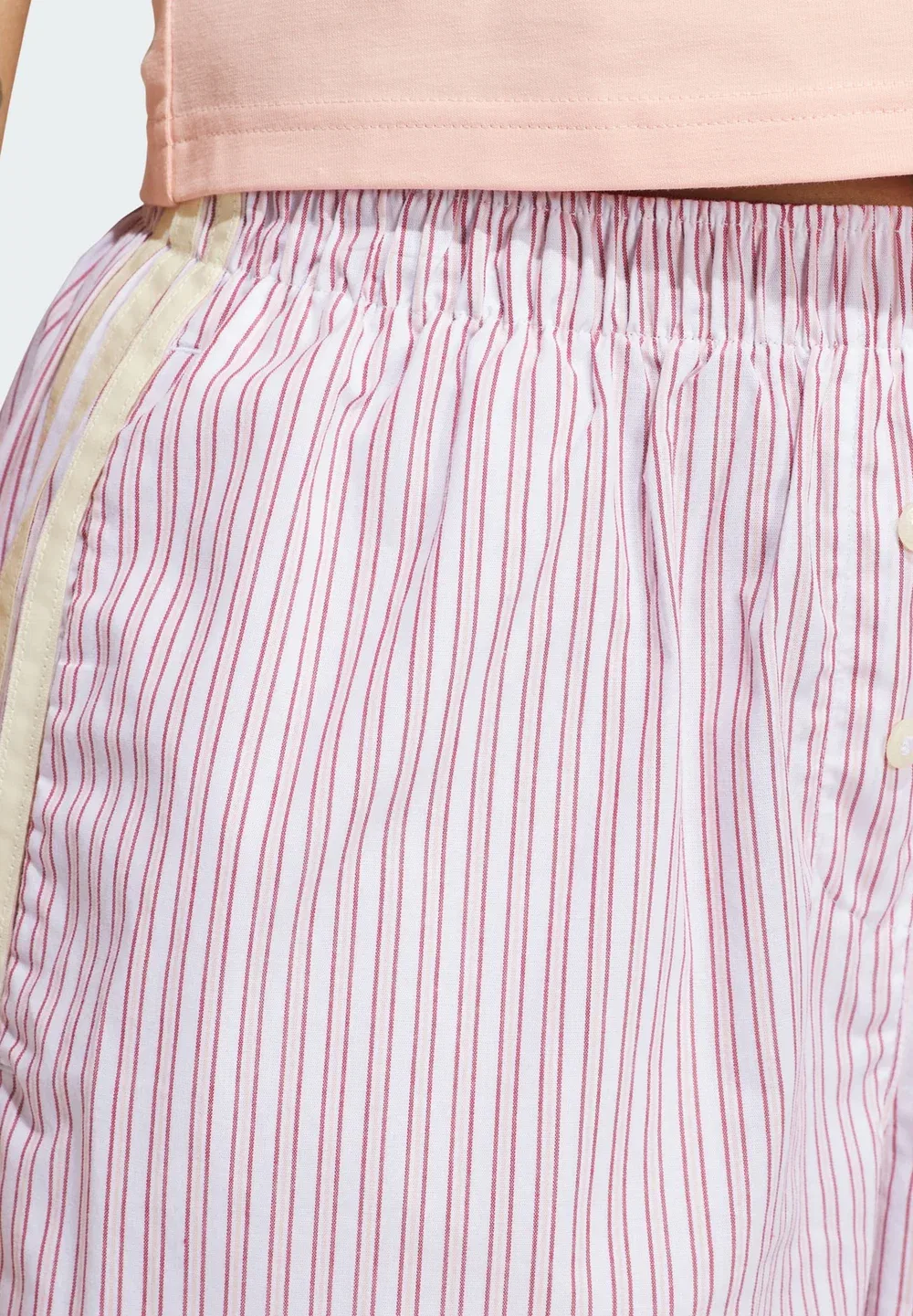 Полосатые боксерские шорты - шорты-боксеры Adidas Originals, White/Team Victory Red/Semi Pink Glow — фото 4