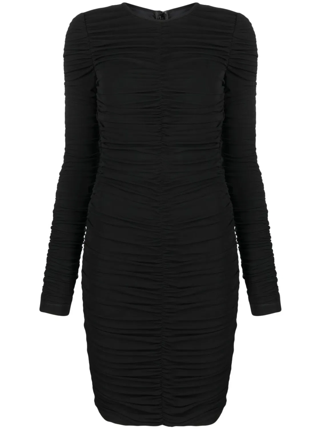 Платье с эффектом рюшей DSQUARED2, черный