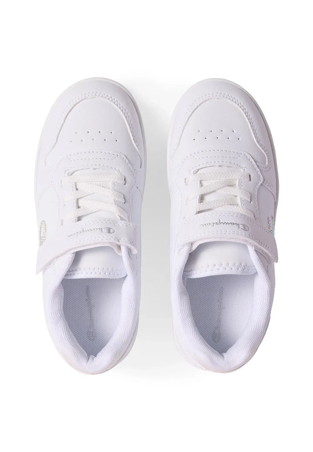 Rd18 платформенные блестящие низкие баскетбольные кроссовки Champion, White And Light Grey — фото 3