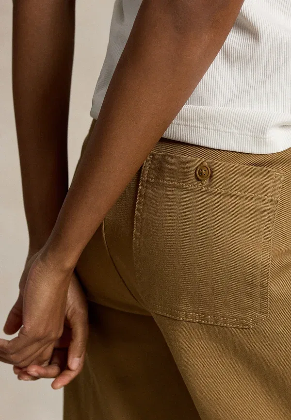 Брюки из хлопка с эластаном Polo Ralph Lauren, коричневый — фото 4