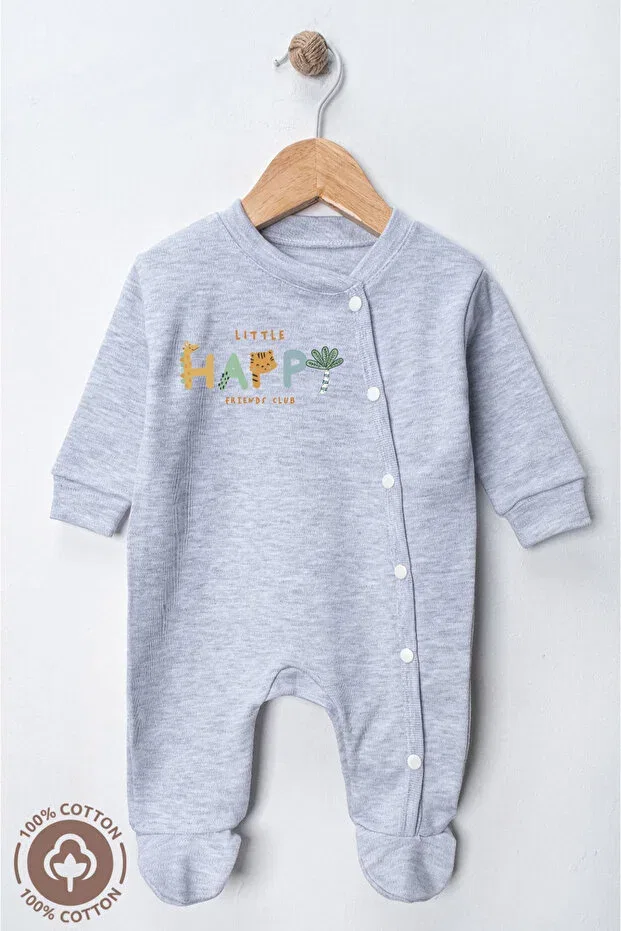 Детский комбинезон с принтом Happy Miniel, Gray