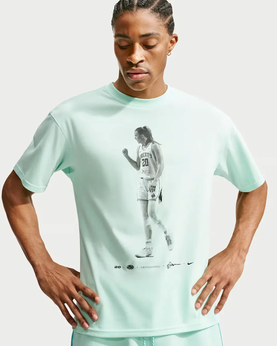 Баскетбольная футболка Nike Dri-FIT Sabrina, Mint Foam — фото 3