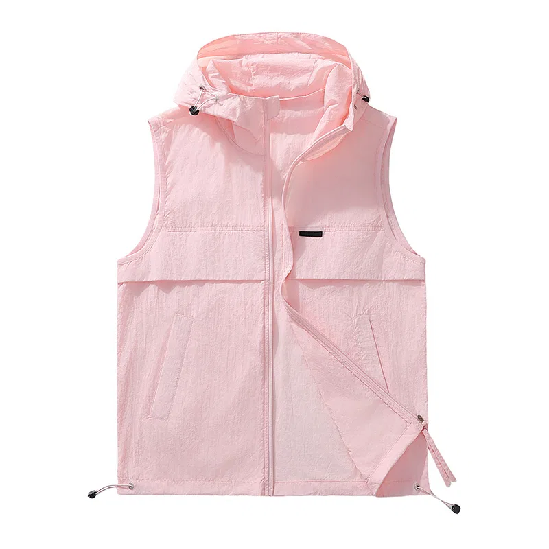 Детский жилет с капюшоном, прямой крой, JEEP SPIRIT, Pink