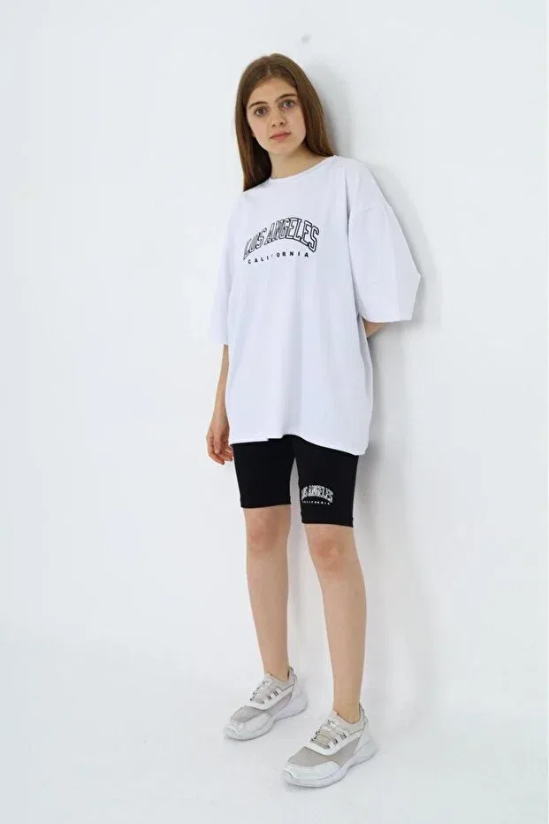 Детский комплект лонгслива и леггинсов для девочек Asortik Kids, White