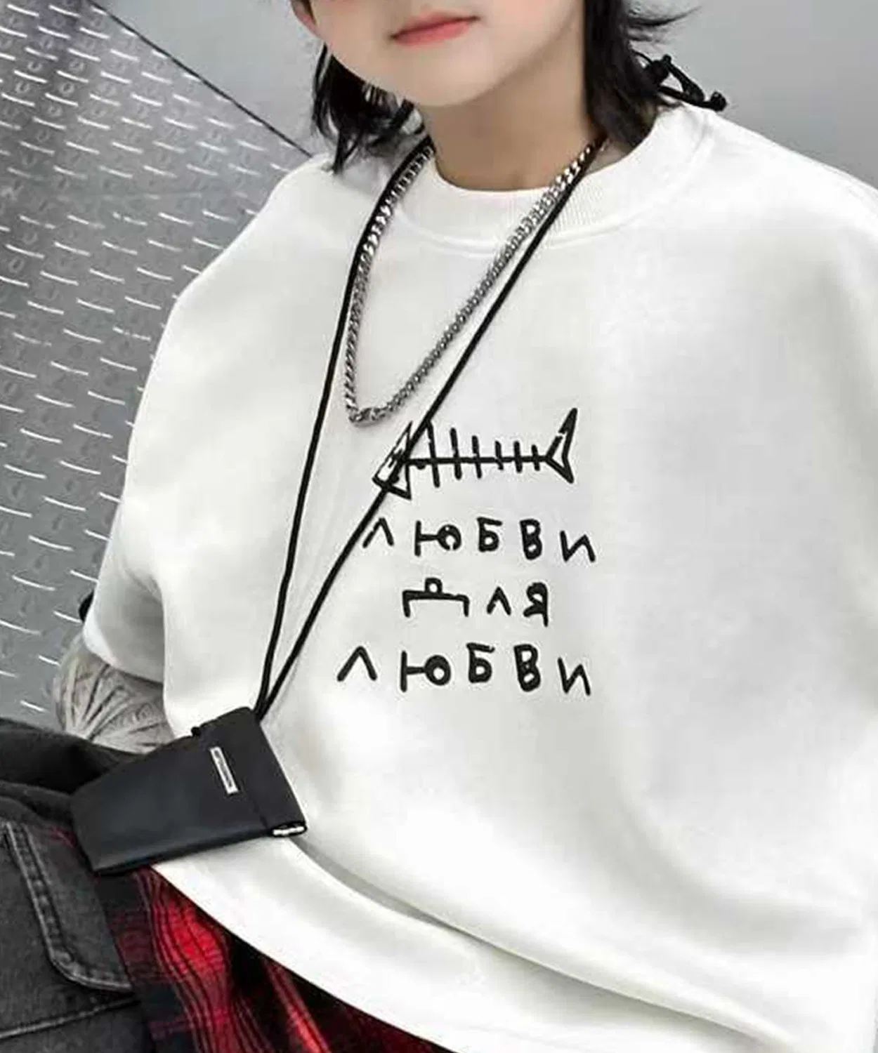 Детский свитшот с принтом Fishbone aimoha, Yellow — фото 3