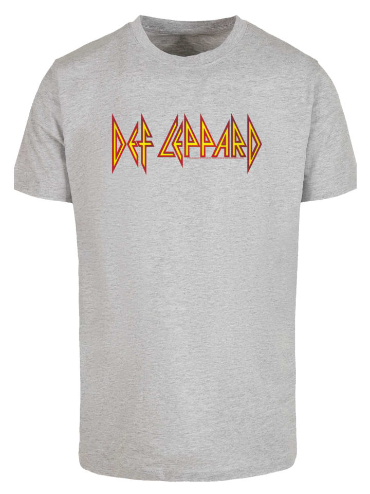 

Футболка F4NT4STIC T-Shirt Def Leppard Shatter Logo, пятнистый серый