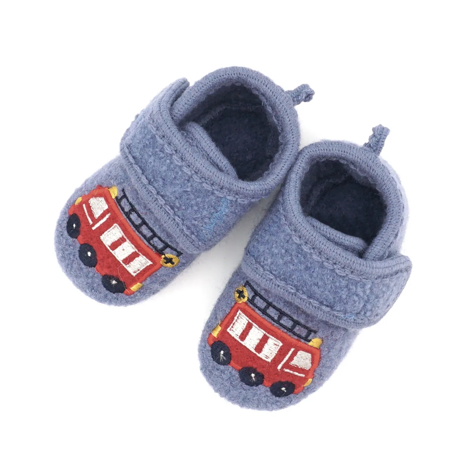 Детские хлопковые пинетки с мотивом пожарной машины MAXIMO, Denim — фото 2