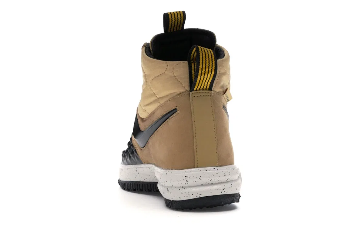 Детские ботинки с утеплителем Nike Lunar Force 1 Duckboot, Metallic Gold/Light Bone-Black — фото 4