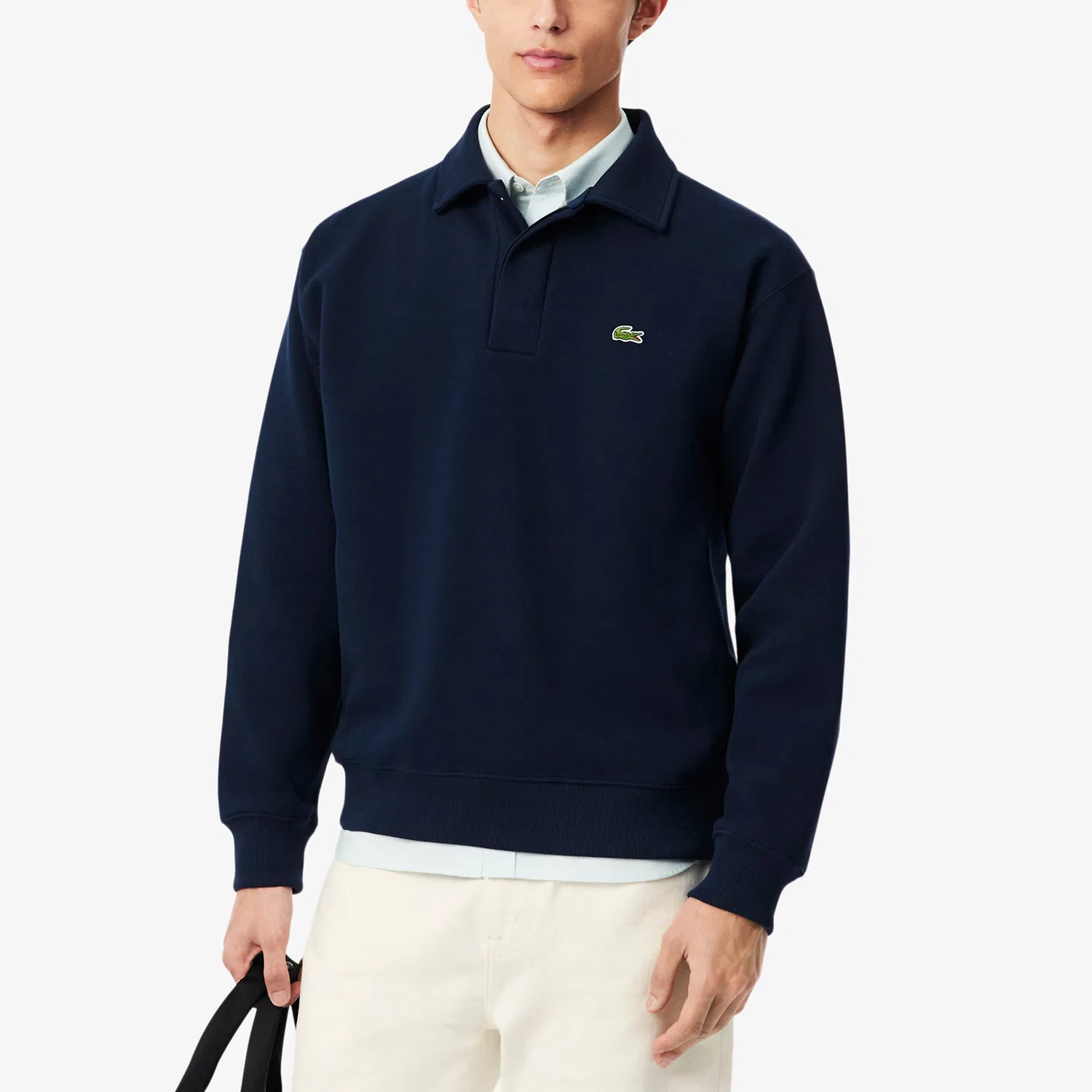 Мужское поло LACOSTE, Silver Gray — фото 4