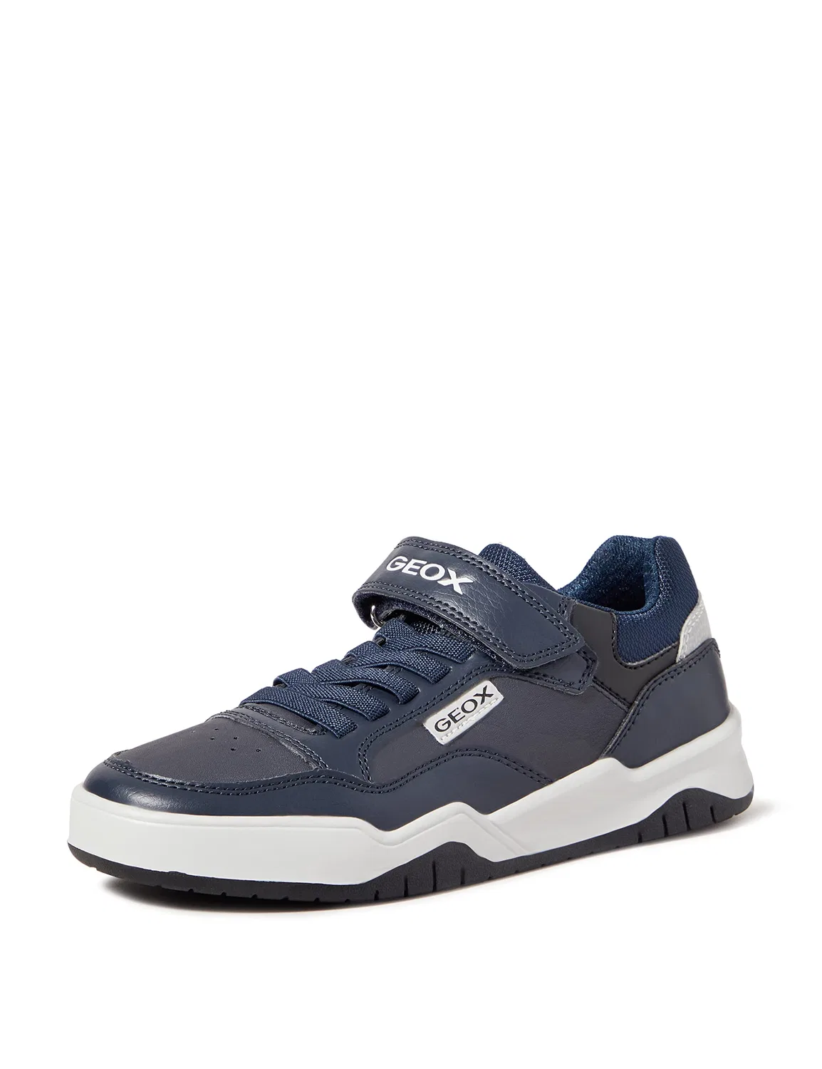 Детские кроссовки для мальчиков на липучке J Perth Boy B Geox, Blue Grey Navy Lt Grey