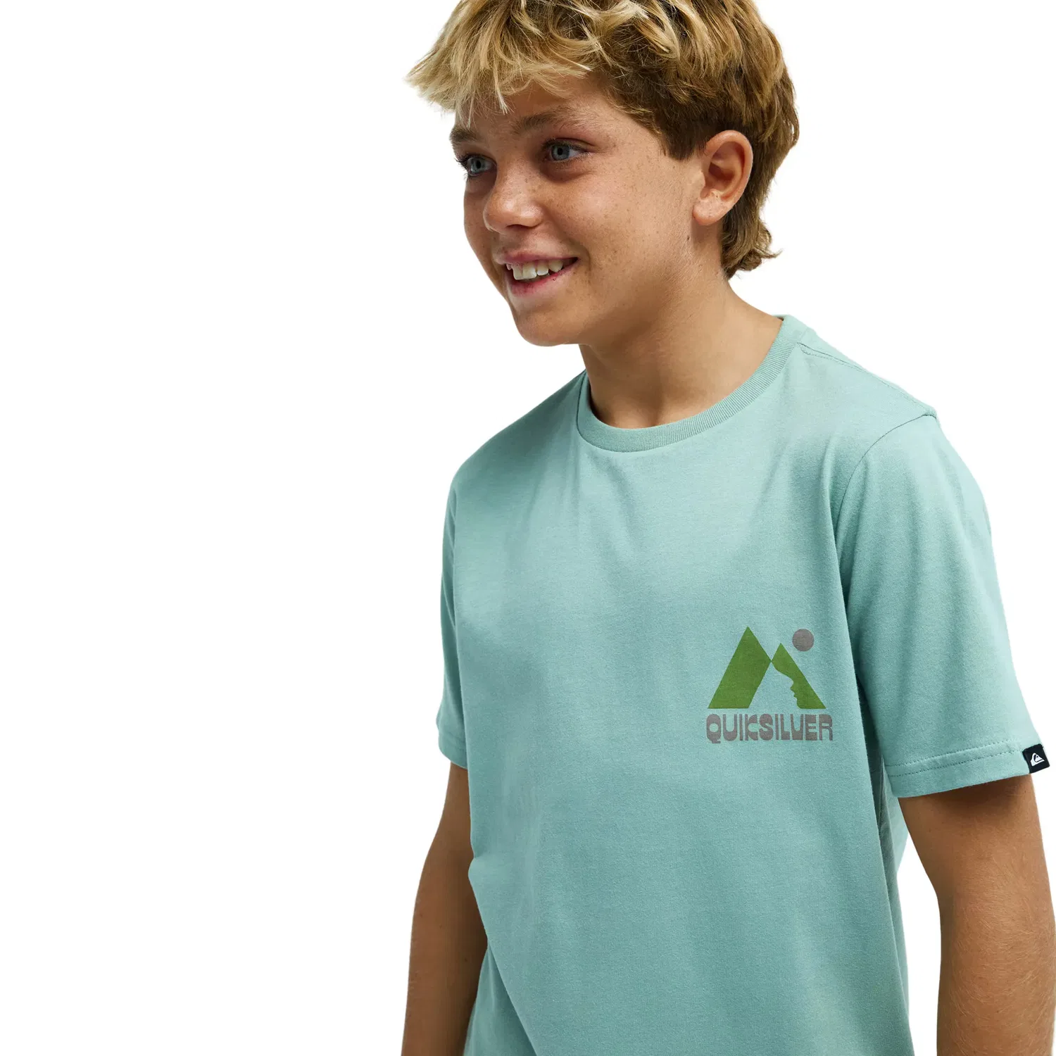 Детская футболка для мальчиков хлопковая Peak Quiksilver, Verde — фото 4