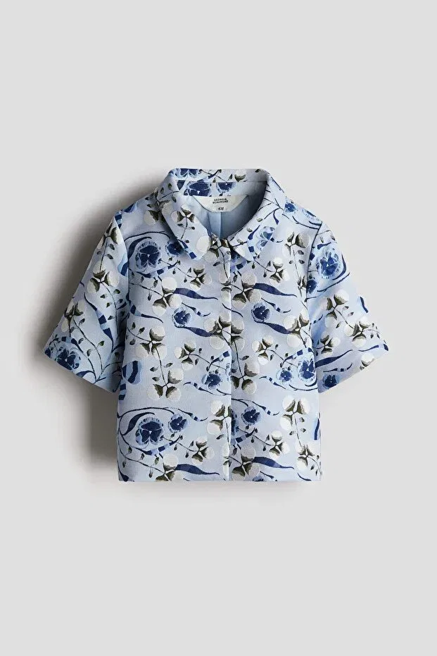 Детский жакет с жаккардовым узором H&M, Blue Floral