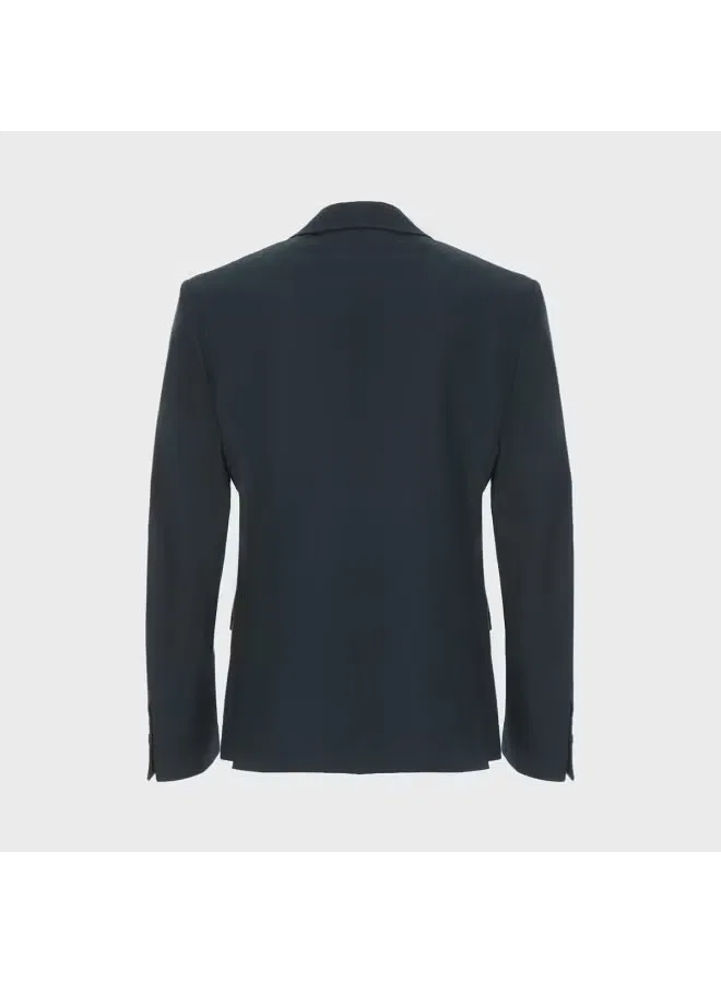 Костюм приталенный с лацканами Zara, темно-бирюзовый — фото 3
