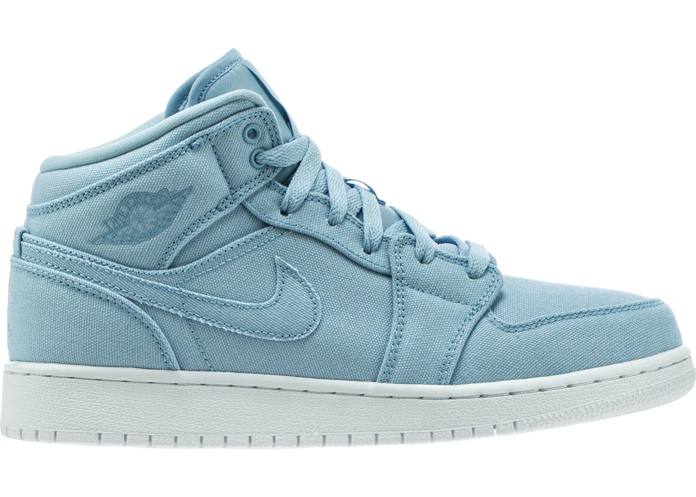 Детские кроссовки Lifestyle с принтом Jordan 1 Mid Jordan, Ice Blue/Ice Blue-White