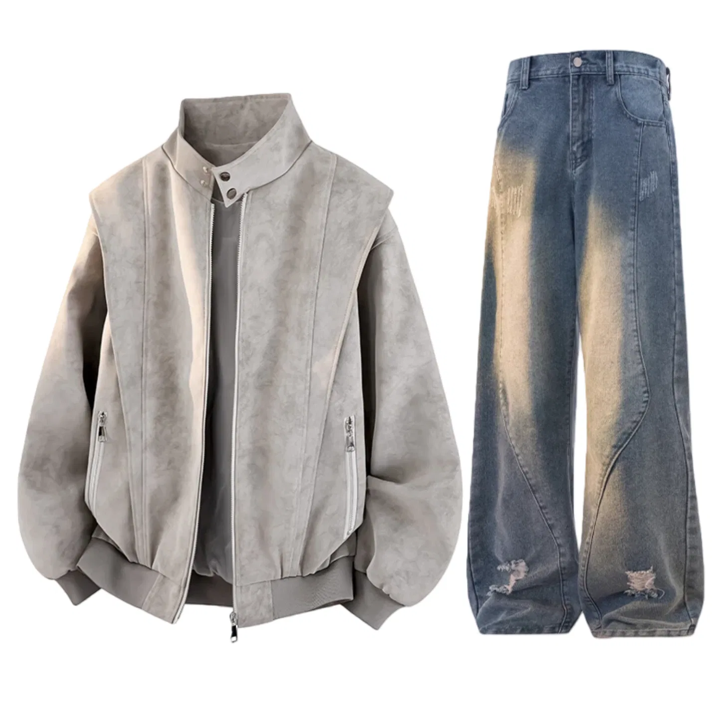 Детский комплект спортивной одежды с воротником-стойкой Casual Sportswear, GWAF, Vintage Blue
