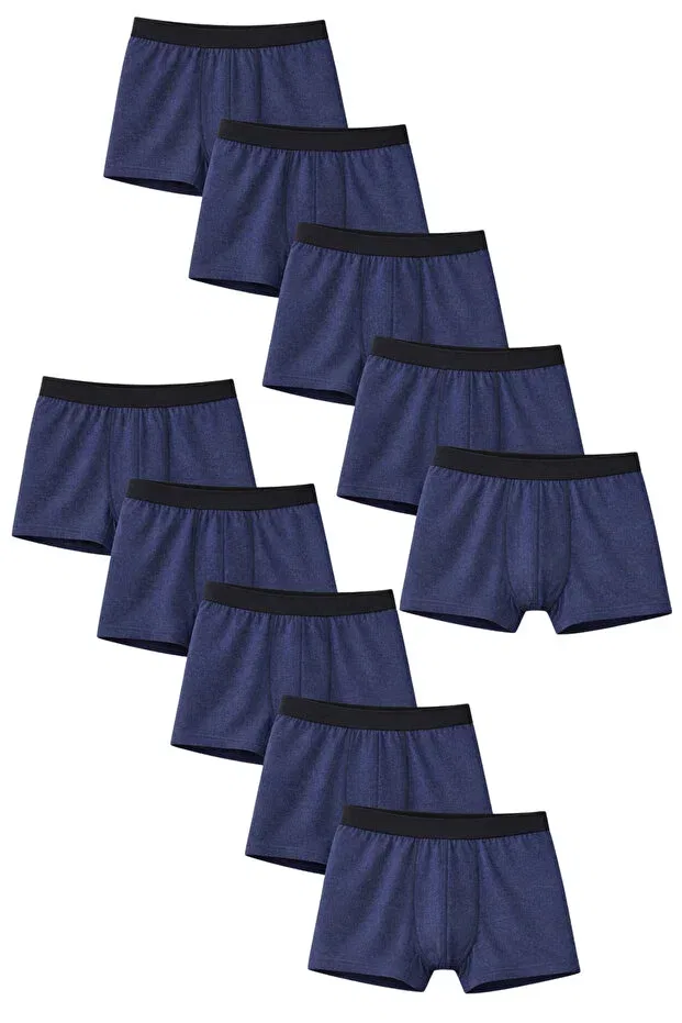 Детские боксеры для мальчиков хлопковые в наборе 10 шт Basics Freemen, Navy-Lacquoise