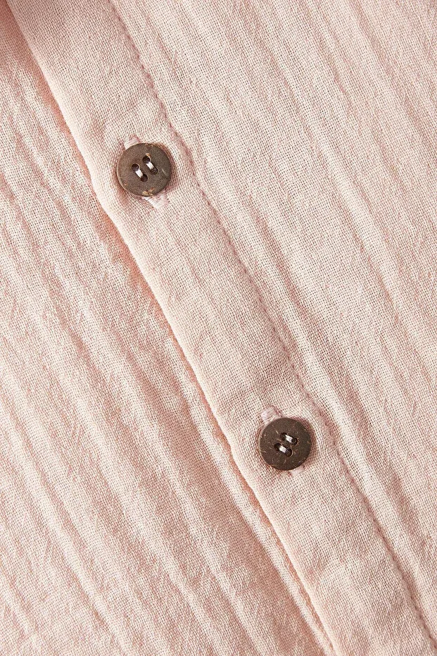 Детская рубашка для мальчиков хлопковая Petit Coral, Pink — фото 4