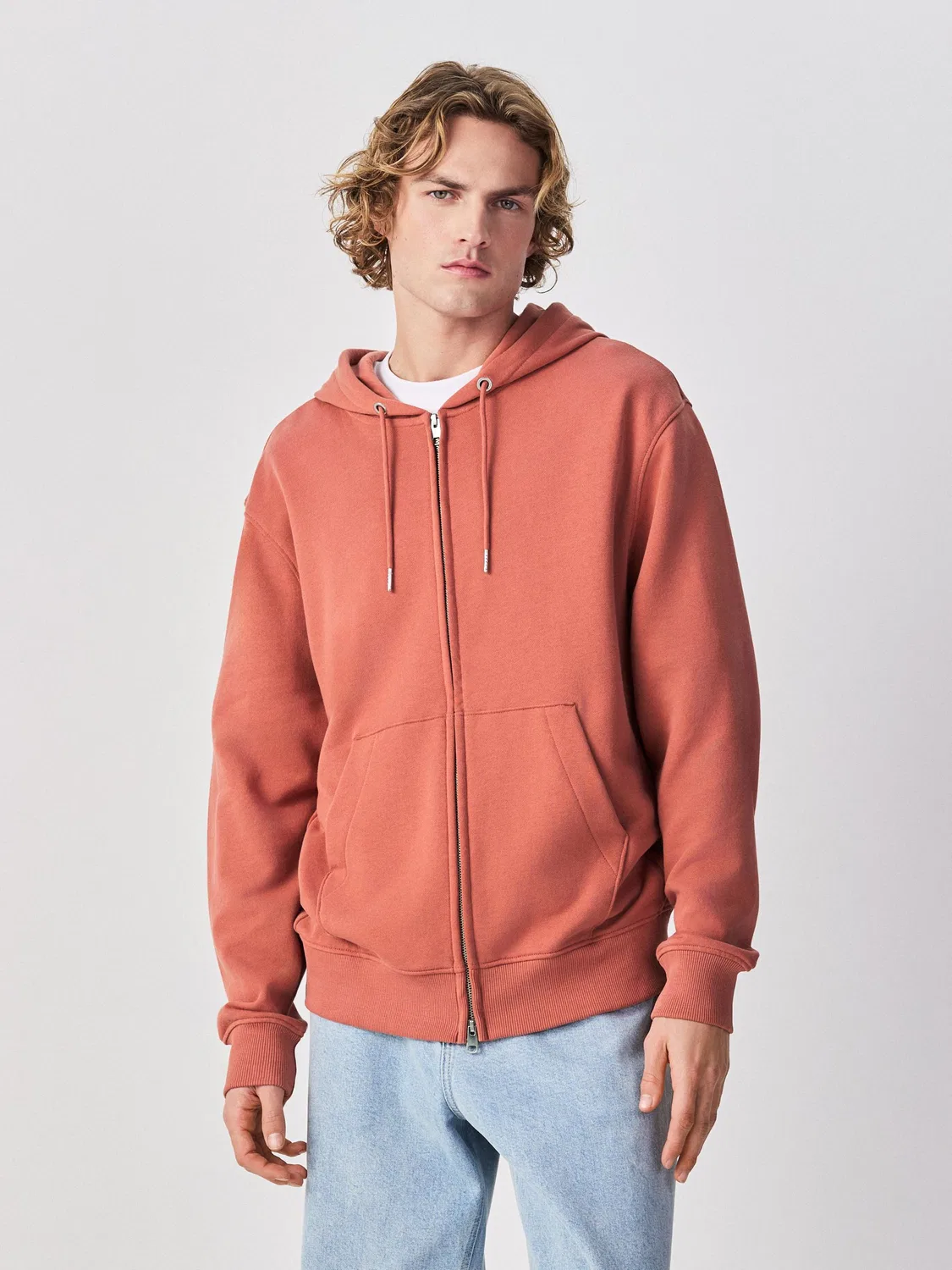 Худи Lightweight Jersey Zip Through Next, Light Orange