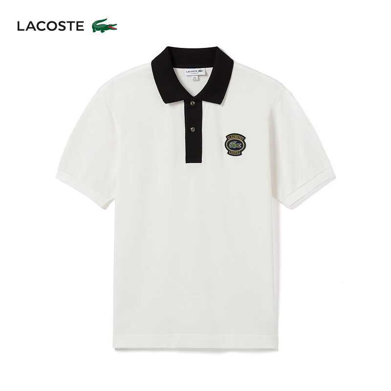 

Футболка-поло Lacoste с цветными блоками, белый