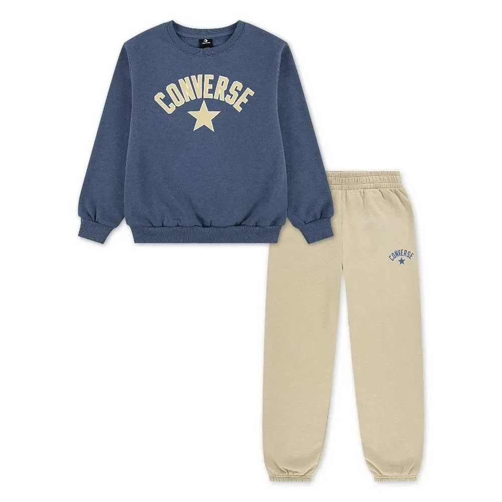 Брюки из флиса Converse Kids Heritage Est Cnv Po Fleece set, бежевый