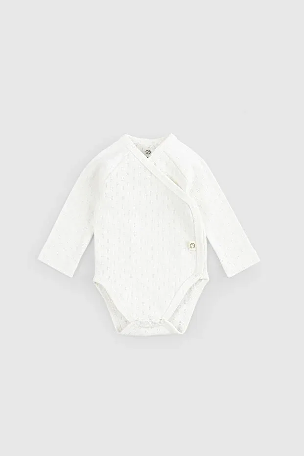 Детское боди-комбинезон с длинным рукавом Basics Little Gusto, Ecru