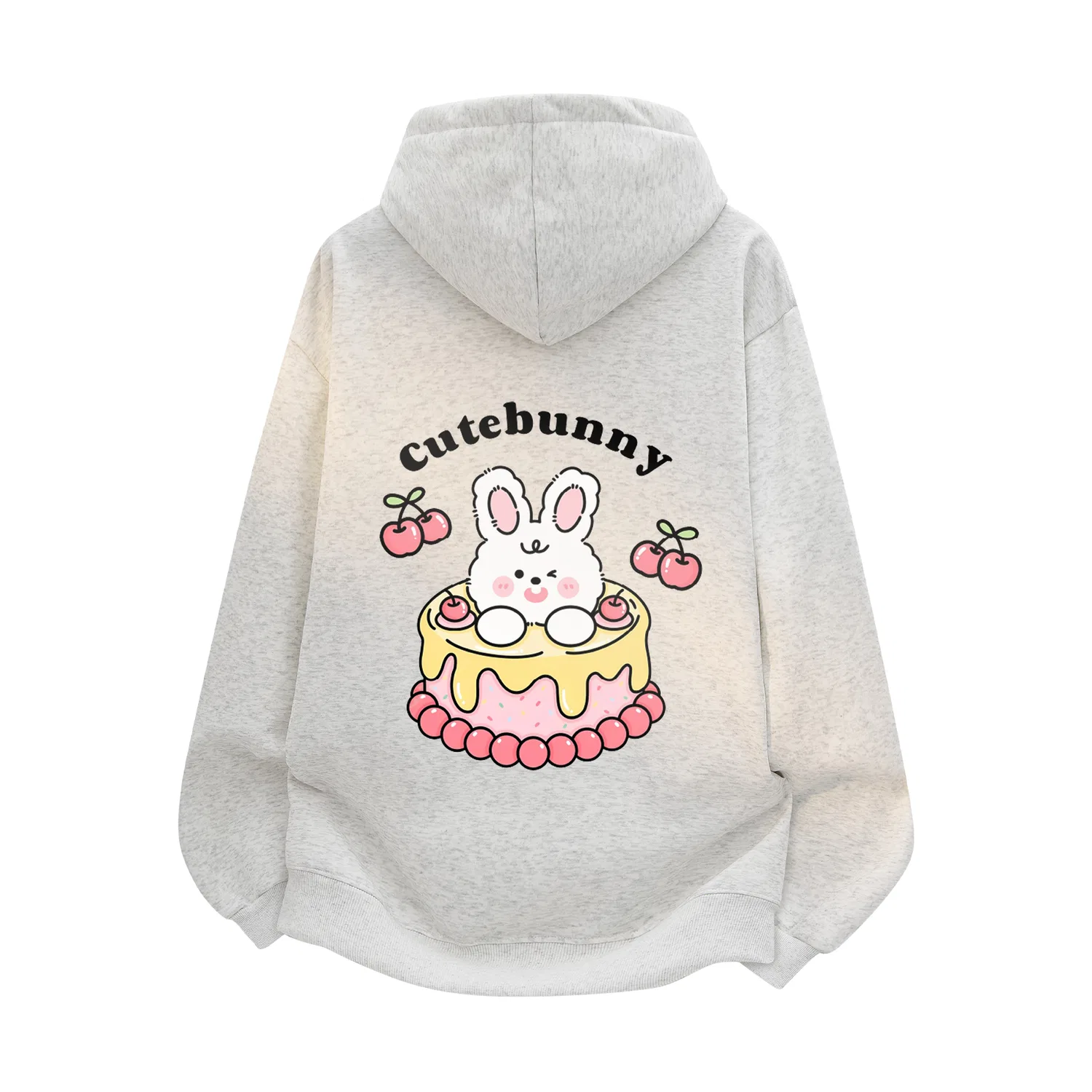 Детский свитшот унисекс с принтом Cake Rabbit Heather Gray Paul Costelloe