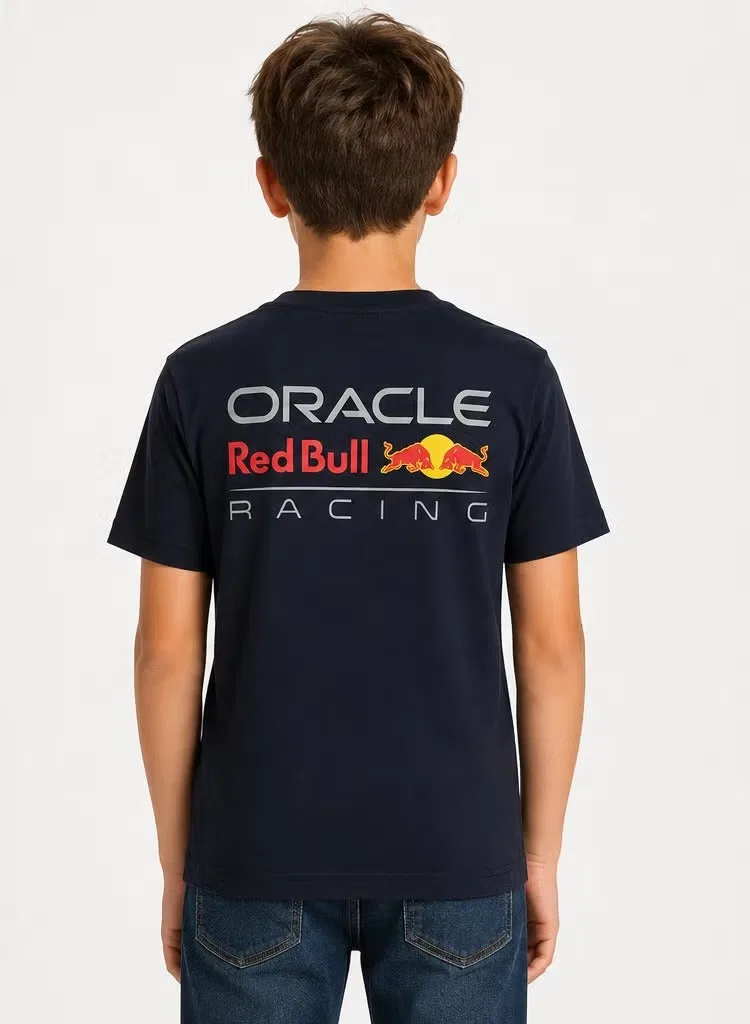 Футболка с принтом Checo Race Car Red Bull, ночное небо — фото 3