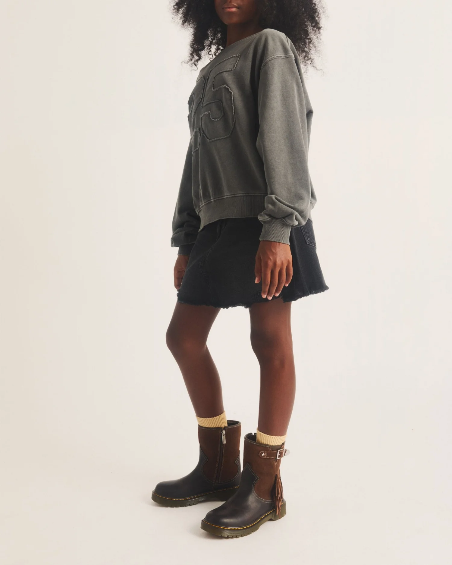 Ботинки детские Dr. Martens Desert Rodeo Y Leather & Suede Rigger, темно-коричневый — фото 2