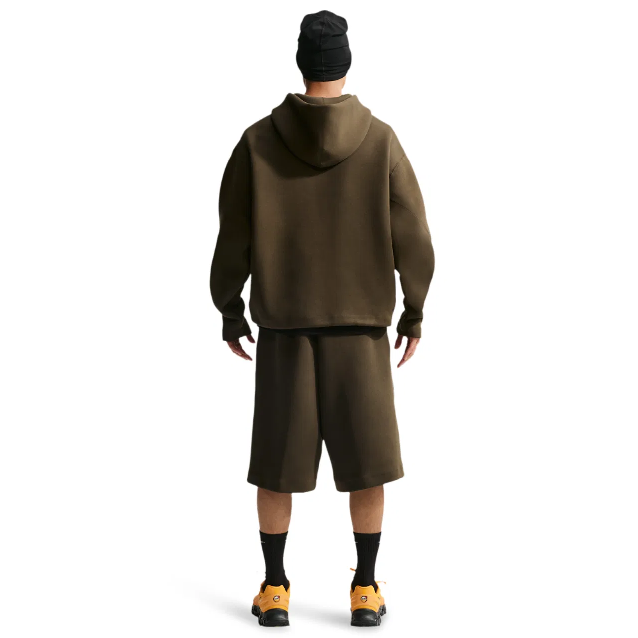 Мужское худи Nike Tech Ergo Pullover, цвет Black/Olive — фото 4