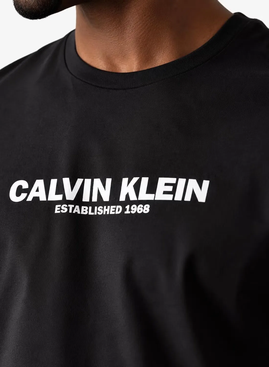 Футболка с принтом с круглым вырезом Calvin Klein, черный — фото 4