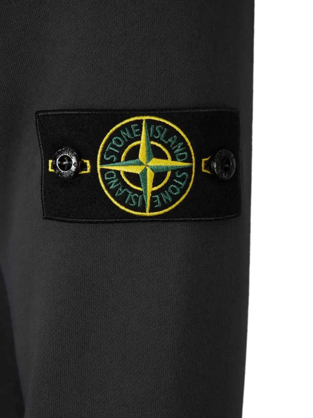 Худи на молнии с нашивкой-логотипом Stone Island, черный — фото 4
