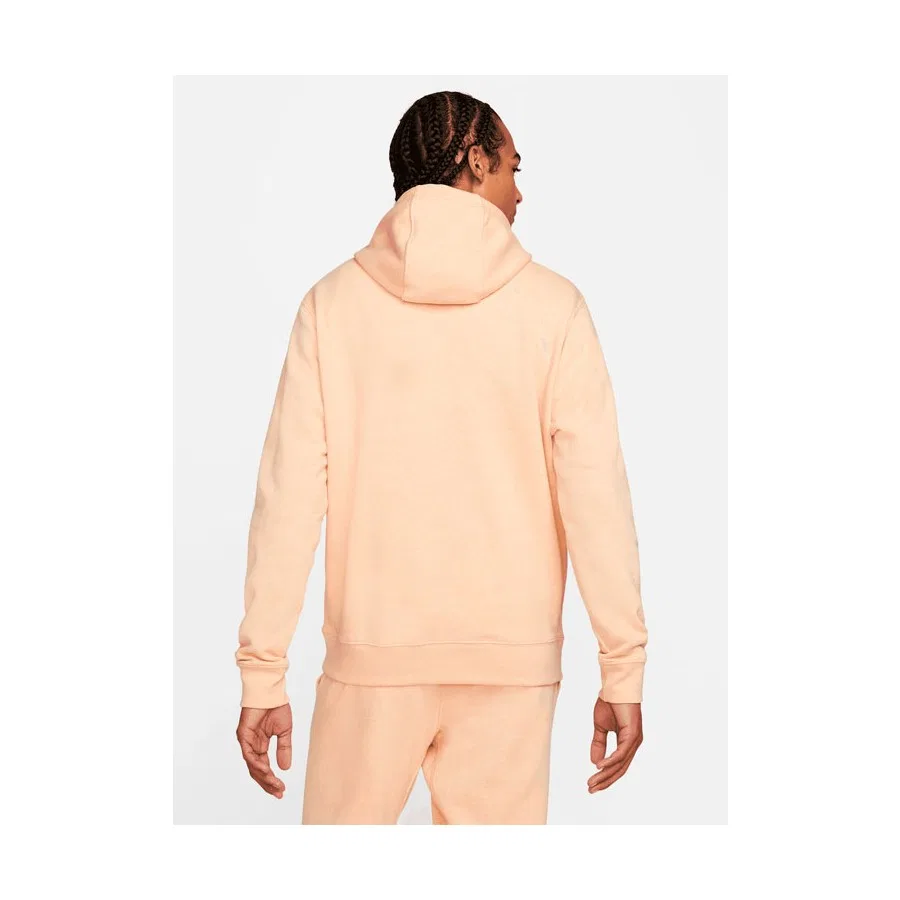 Мужской свитшот с капюшоном на флисе Nike Sportswear Club Fleece, Лососевый — фото 2