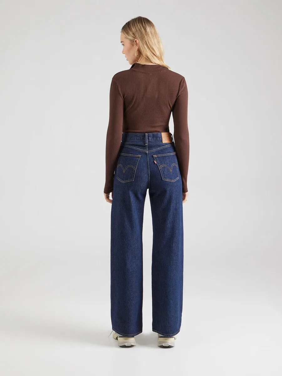 Джинсы LEVI'S с широкими штанинами, темно-синие — фото 4