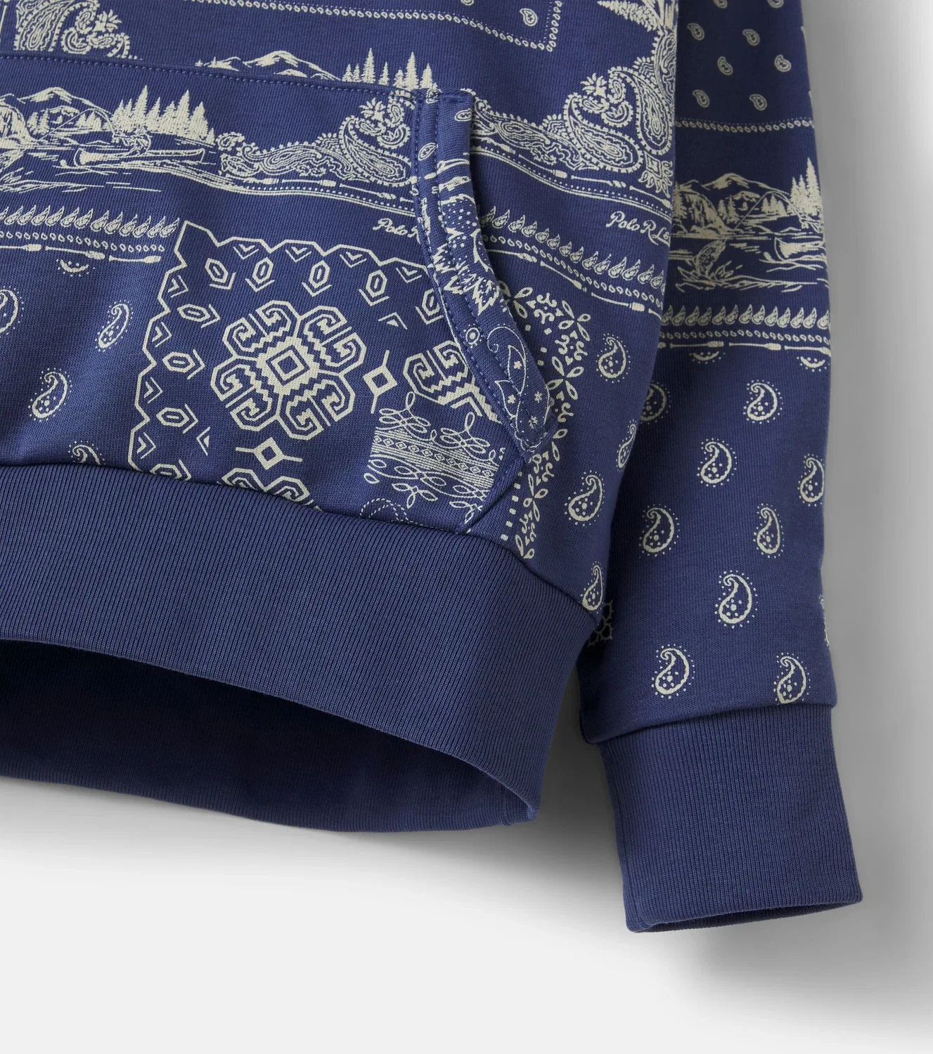 Худи с капюшоном и принтом Polo Ralph Lauren Kids, синий — фото 4