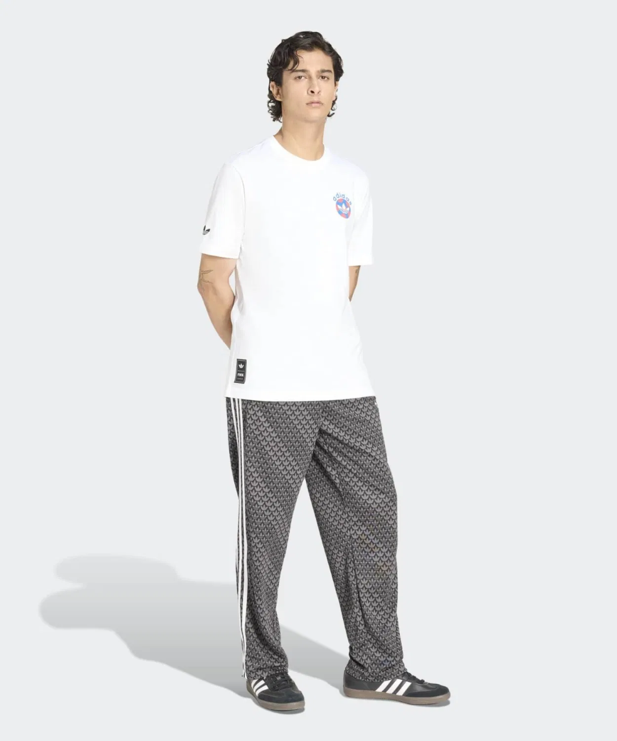 Футболка с архивным футбольным принтом Adidas Originals, Белый — фото 3
