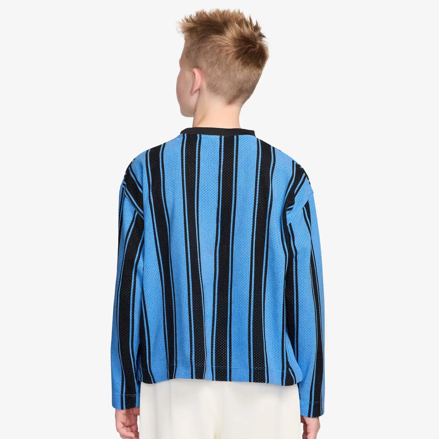 Детская футболка для мальчиков из сетчатой ткани Sportswear Collection Nike, Blue / Black — фото 2