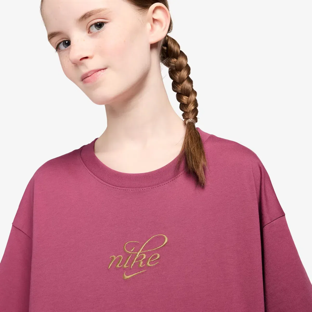 Детская футболка для девочек хлопковая Nike, Rosa — фото 3