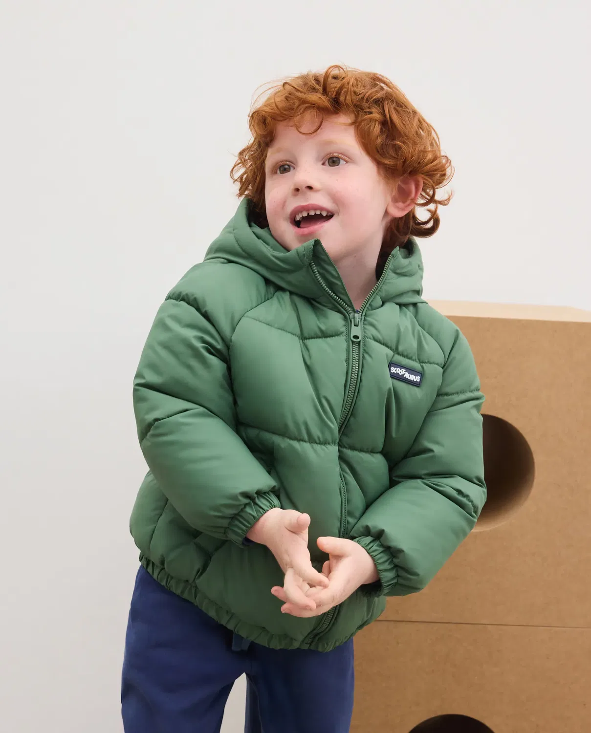 Детская куртка-парка для мальчиков из полиэстера Kids El Corte Inglés, Verde