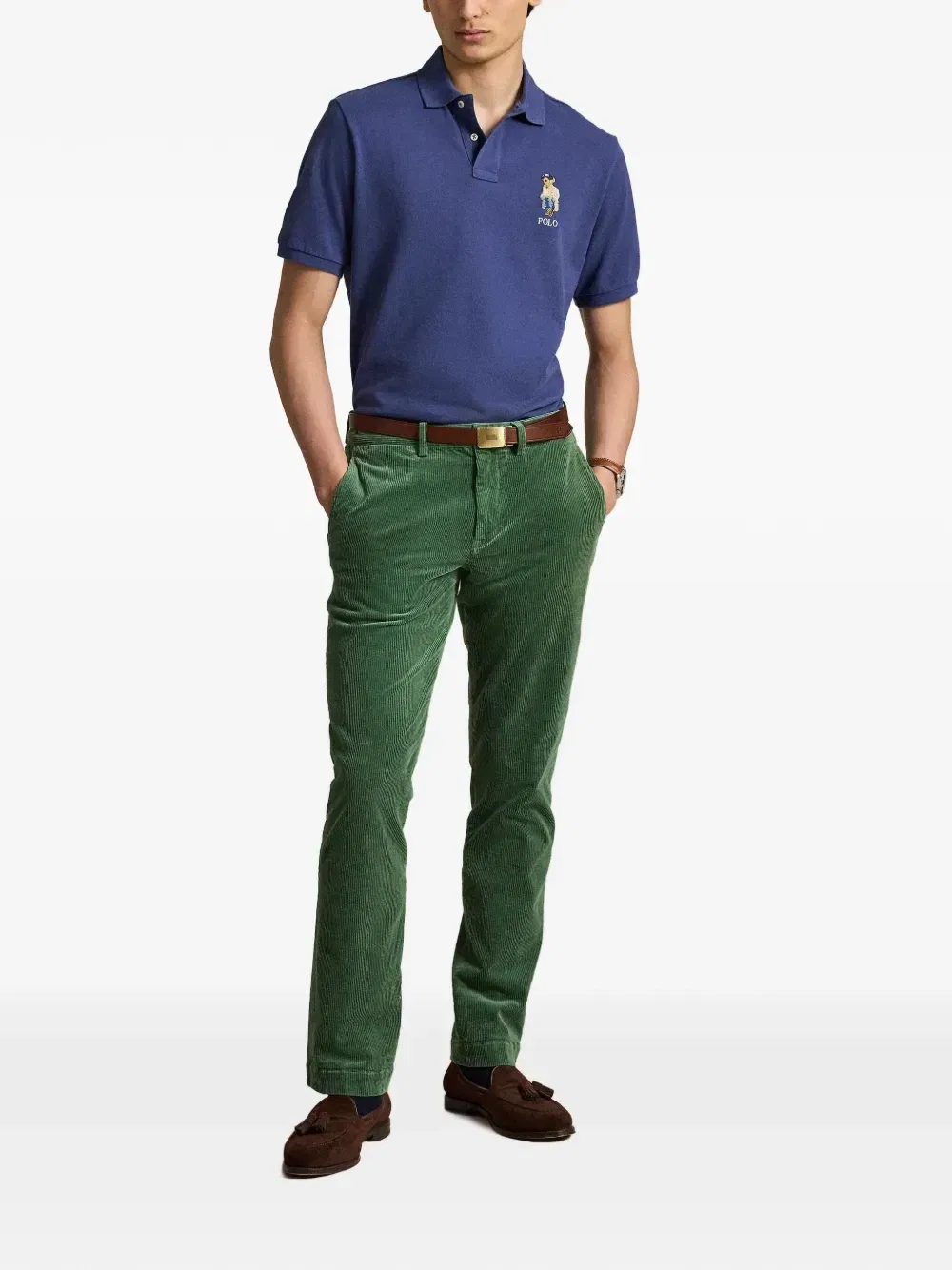 Рубашка поло Polo Bear с вышивкой Polo Ralph Lauren, синий — фото 2