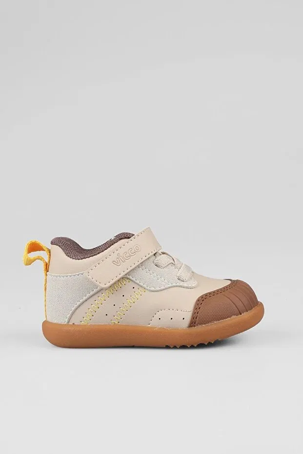 Детские туфли для мальчиков с липучкой Vicco, Beige