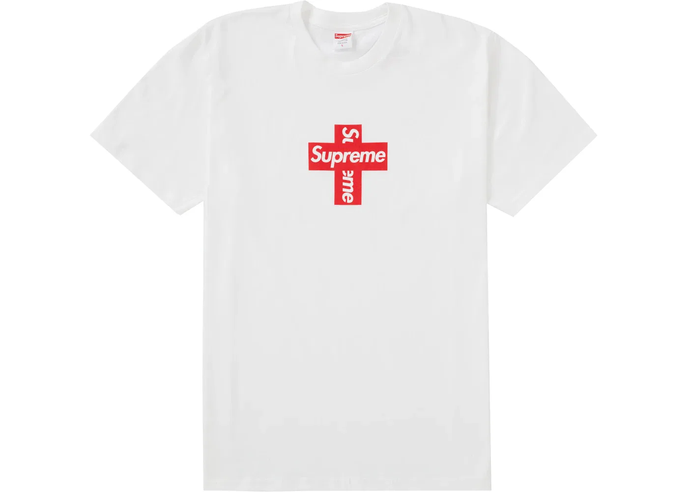 Мужская футболка с принтом Cross Box Logo Supreme, White